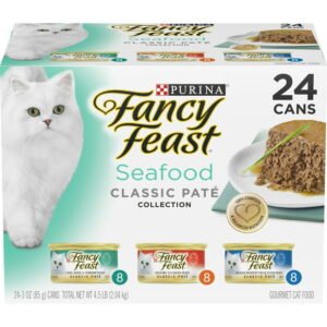 Purina Fancy Feast Classic Pate Wet Cat Food Variety Pack, 3 oz Cans (24 Pack)