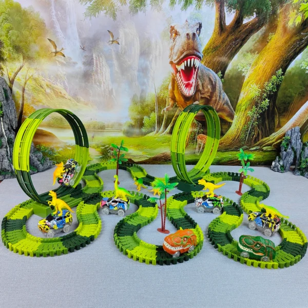 Magic Climbing electric dinosaur car Track Railway Toy - Image 4