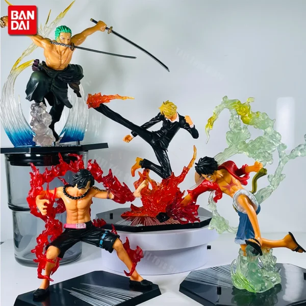 New One Piece Anime Figure Fire Fist Luffy Ace Sanji Battle - Image 6