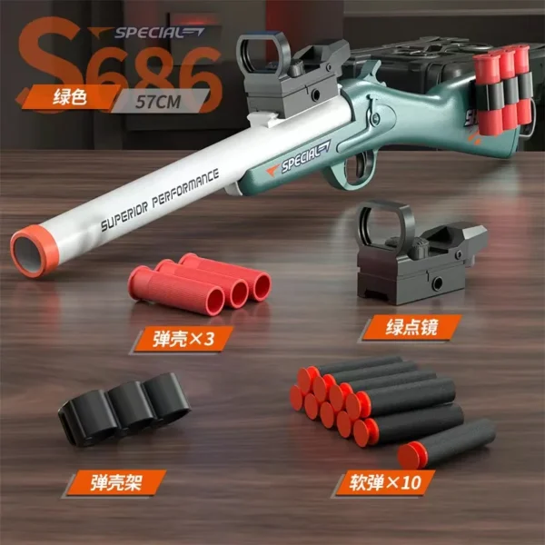S686 Throwing Shell Toy Gun Soft Bullet Airsoft Launcher - Image 2