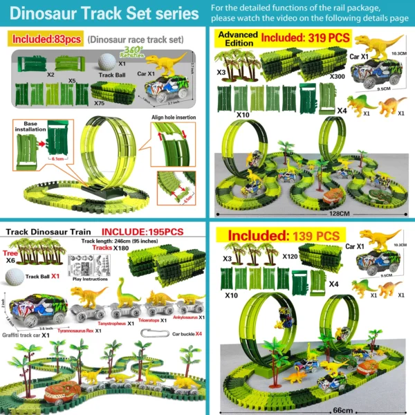 Magic Climbing electric dinosaur car Track Railway Toy - Image 5