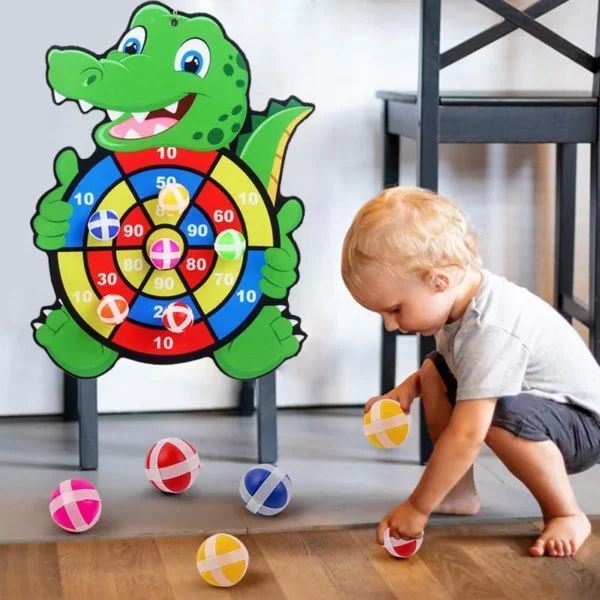 Montessori Throw Sport Slingshot Target Sticky Ball Dartboard - Image 5