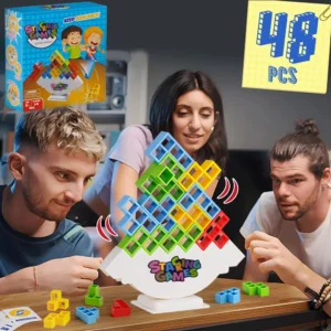 48 Blocks Building Block Brick Toy Balance Stacked Tetra Tower