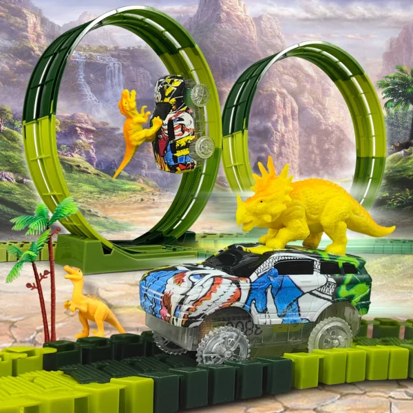 Magic Climbing electric dinosaur car Track Railway Toy - Image 2