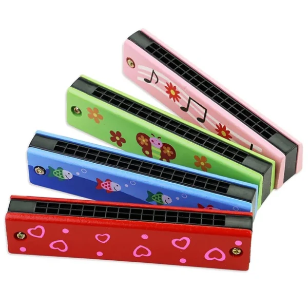 Children Wooden Harmonica Musical Instrument Toys - Image 3